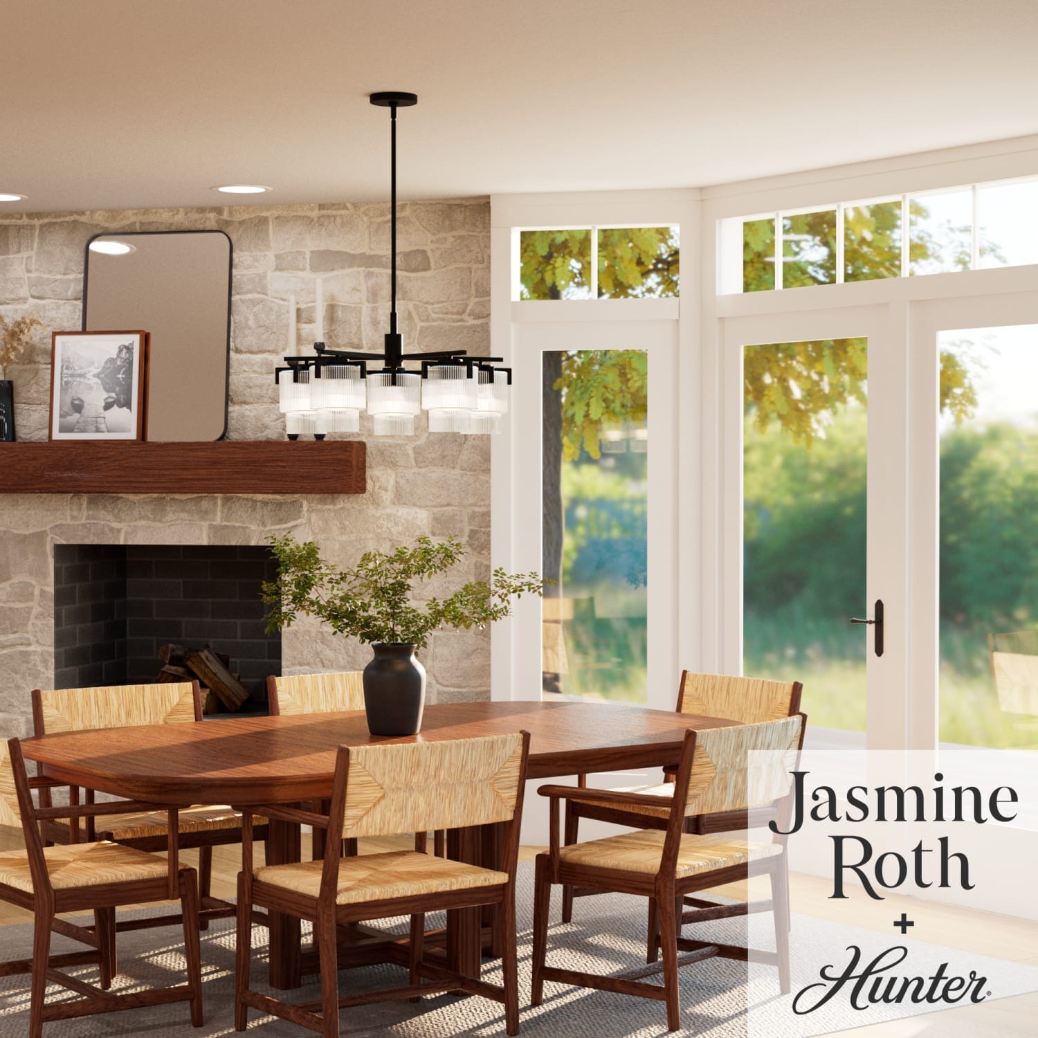 Ontario Jasmine Roth 5 Light Medium 27 Inch Chandelier - Image 6