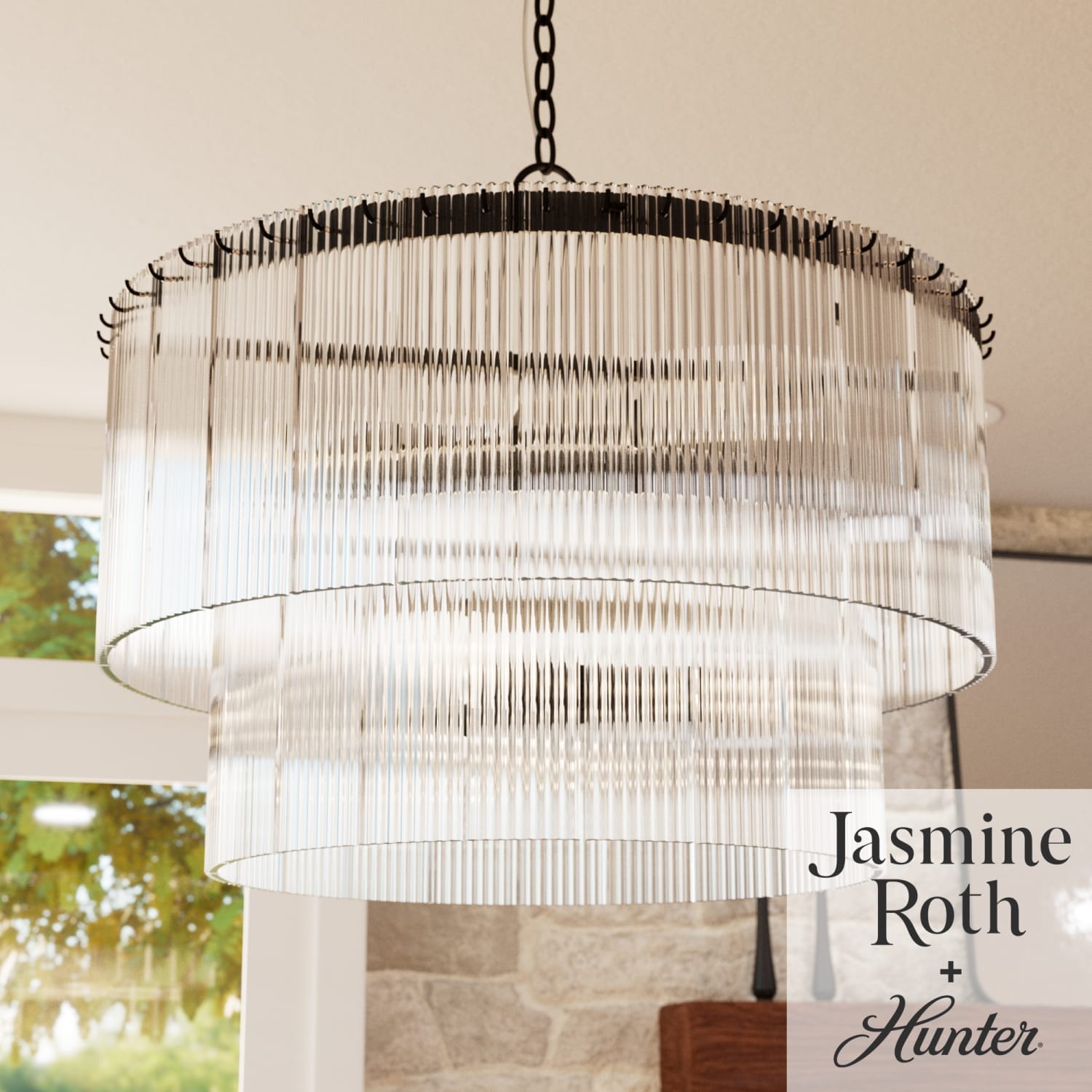 Ontario Jasmine Roth 6 Light Medium 24 Inch Chandelier - Image 4