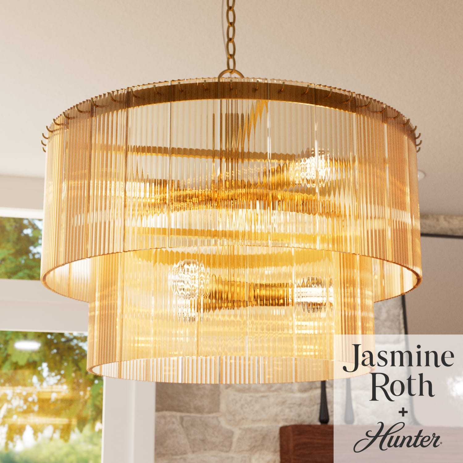 Ontario Jasmine Roth 6 Light Medium 24 Inch Chandelier - Image 3
