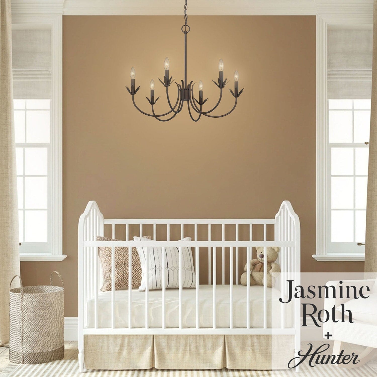 Junie Bud Jasmine Roth 6 Light Medium 28 Inch Chandelier - Image 3