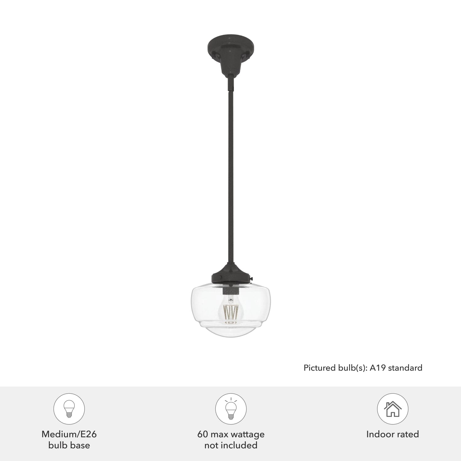 Saddle Creek Clear Seeded Glass 1 Light Mini Pendant - Image 5