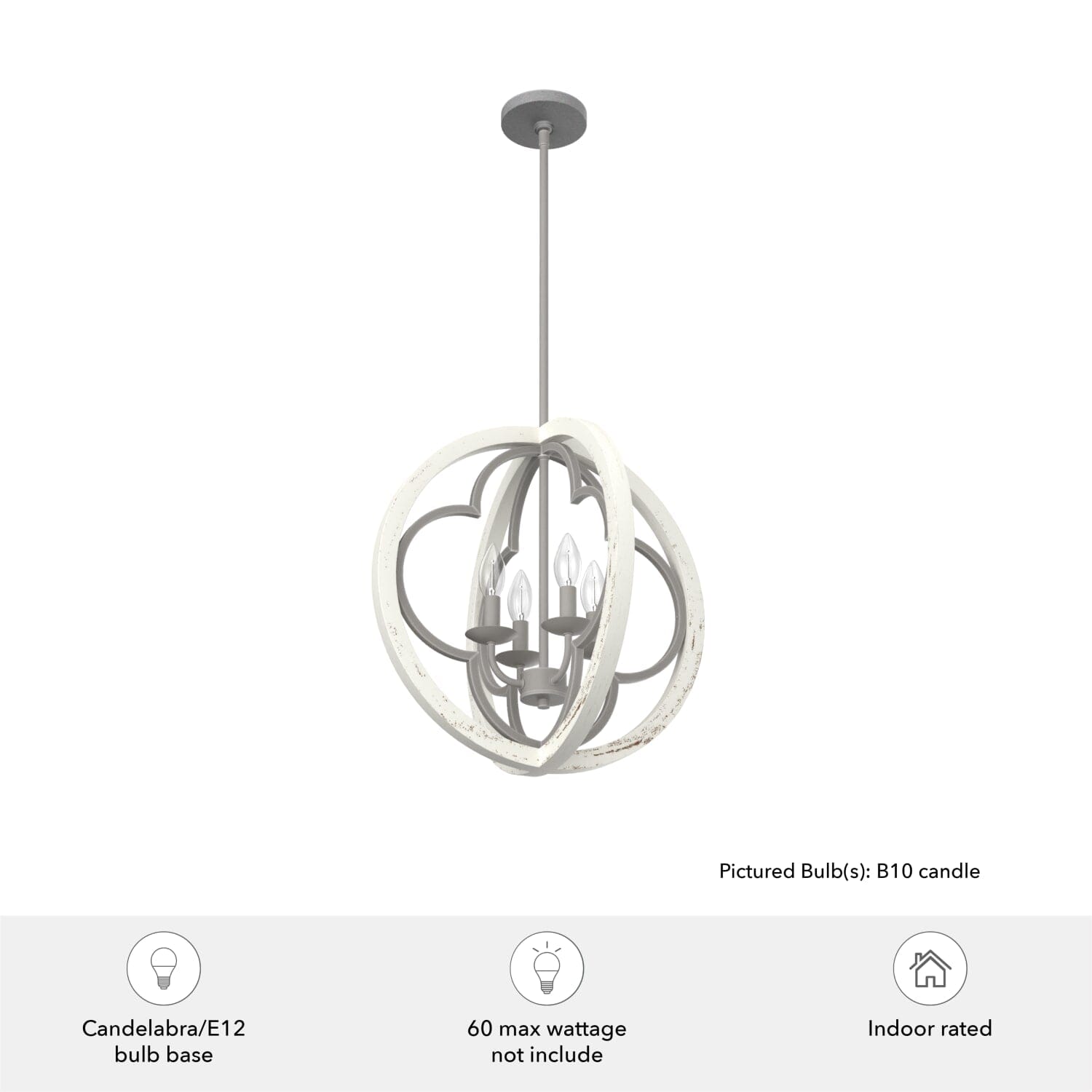 Gablecrest 4 Light Pendant 19 inch - Image 6