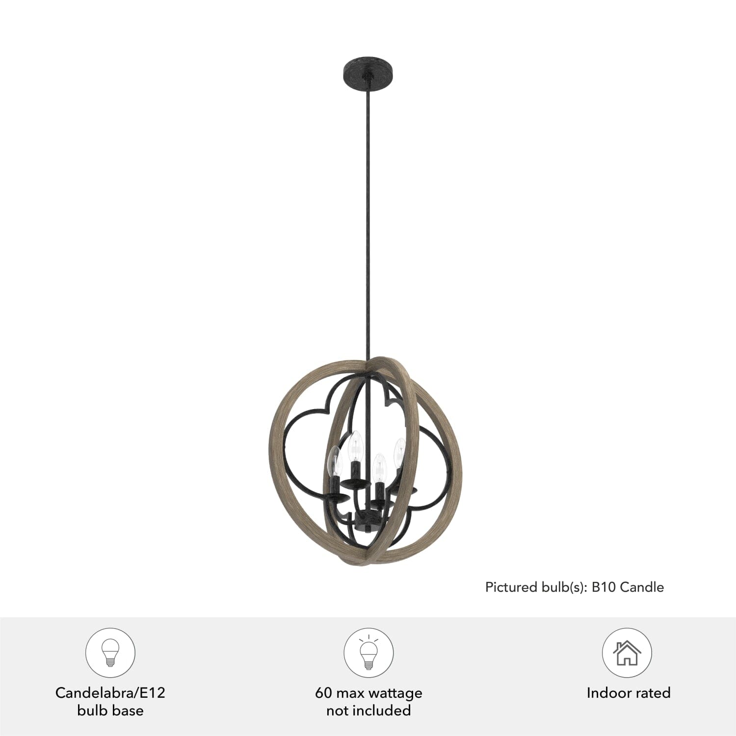 Gablecrest 4 Light Pendant 19 inch - Image 5