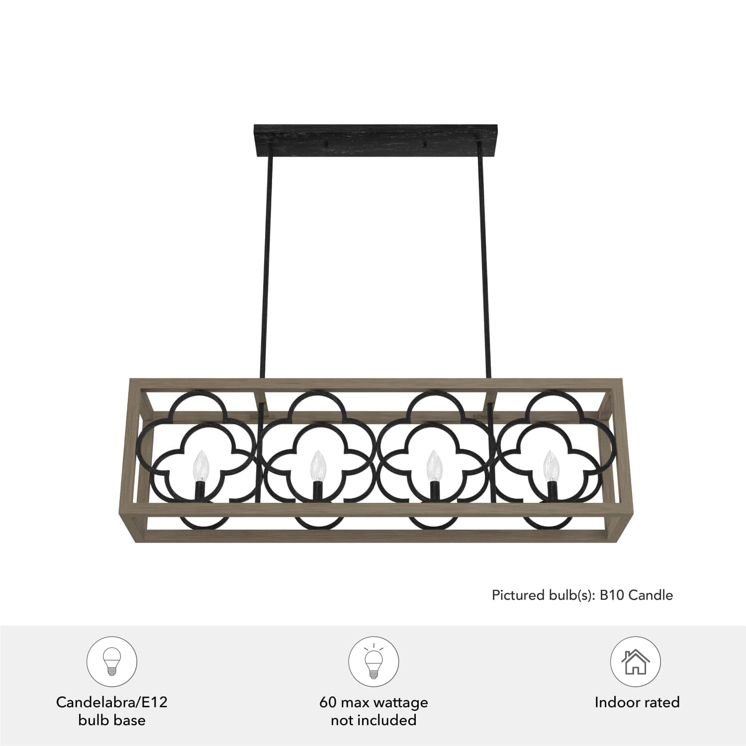 Gablecrest 4 Light Linear Chandelier - Image 6