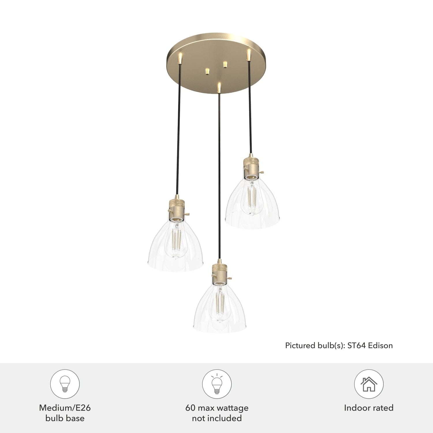 Van Nuys 3 Light Round Cluster - Image 5