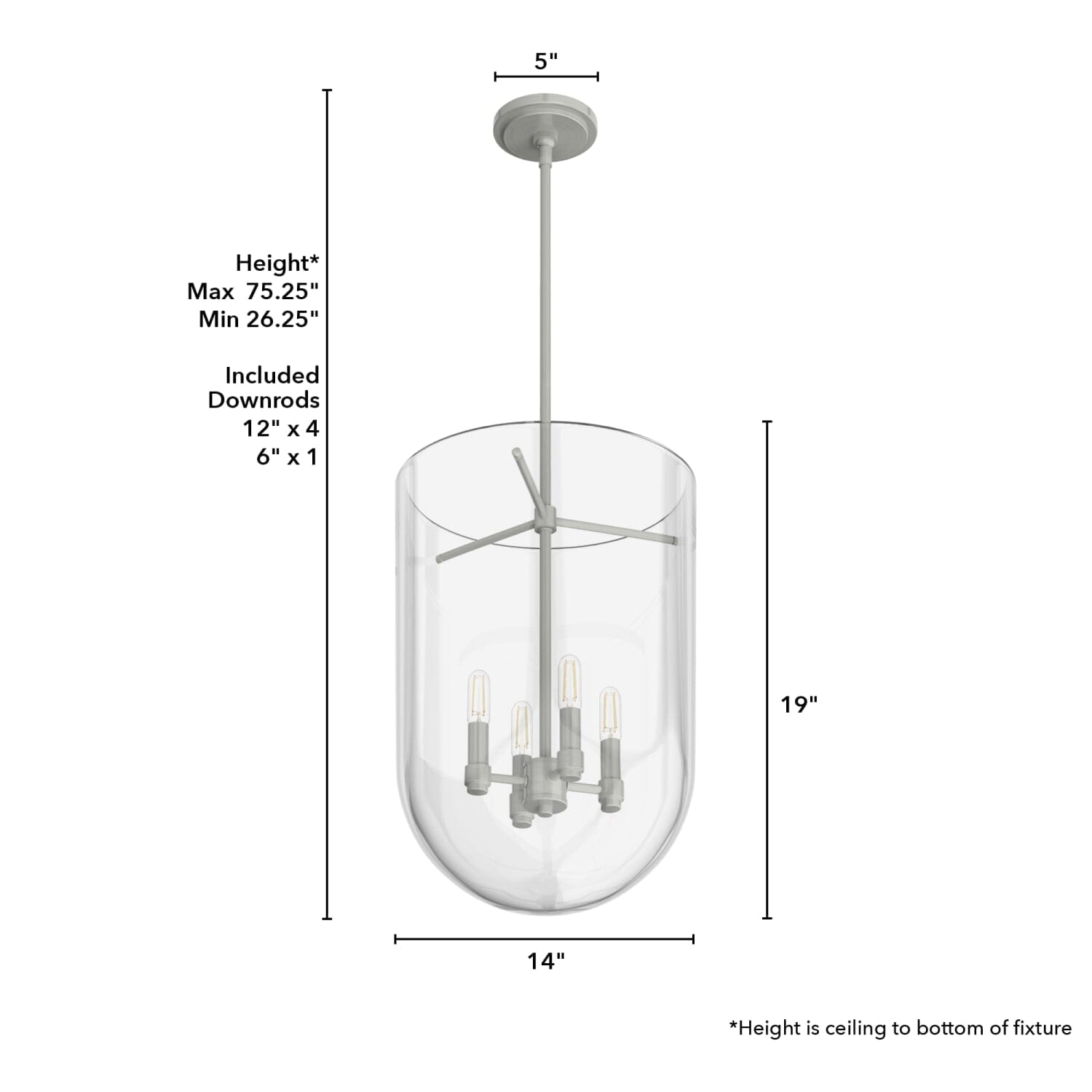 Sacha Pendant 4 Light - Image 4