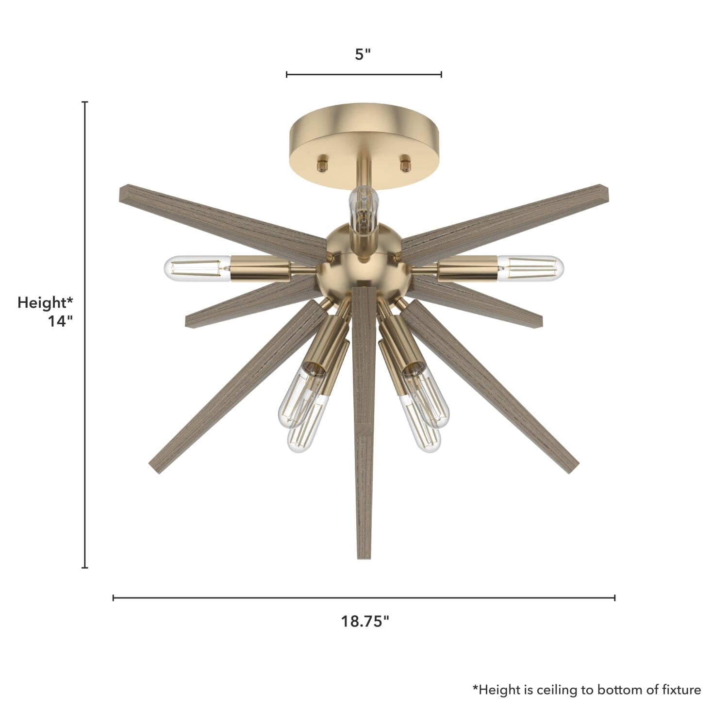 Jupiter Star Semi-Flush Mount - Image 4