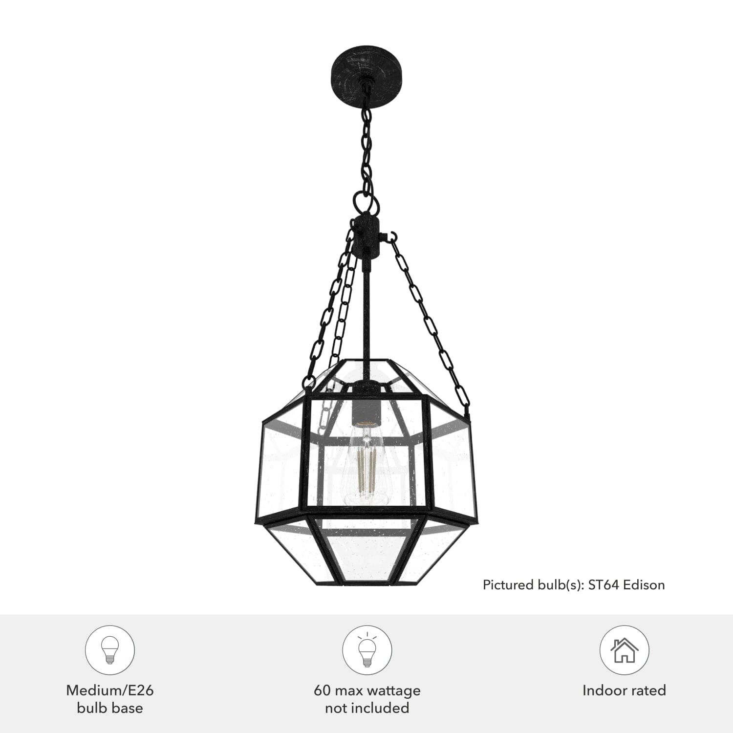 Indria 1 Light Pendant 11 inch - Image 6