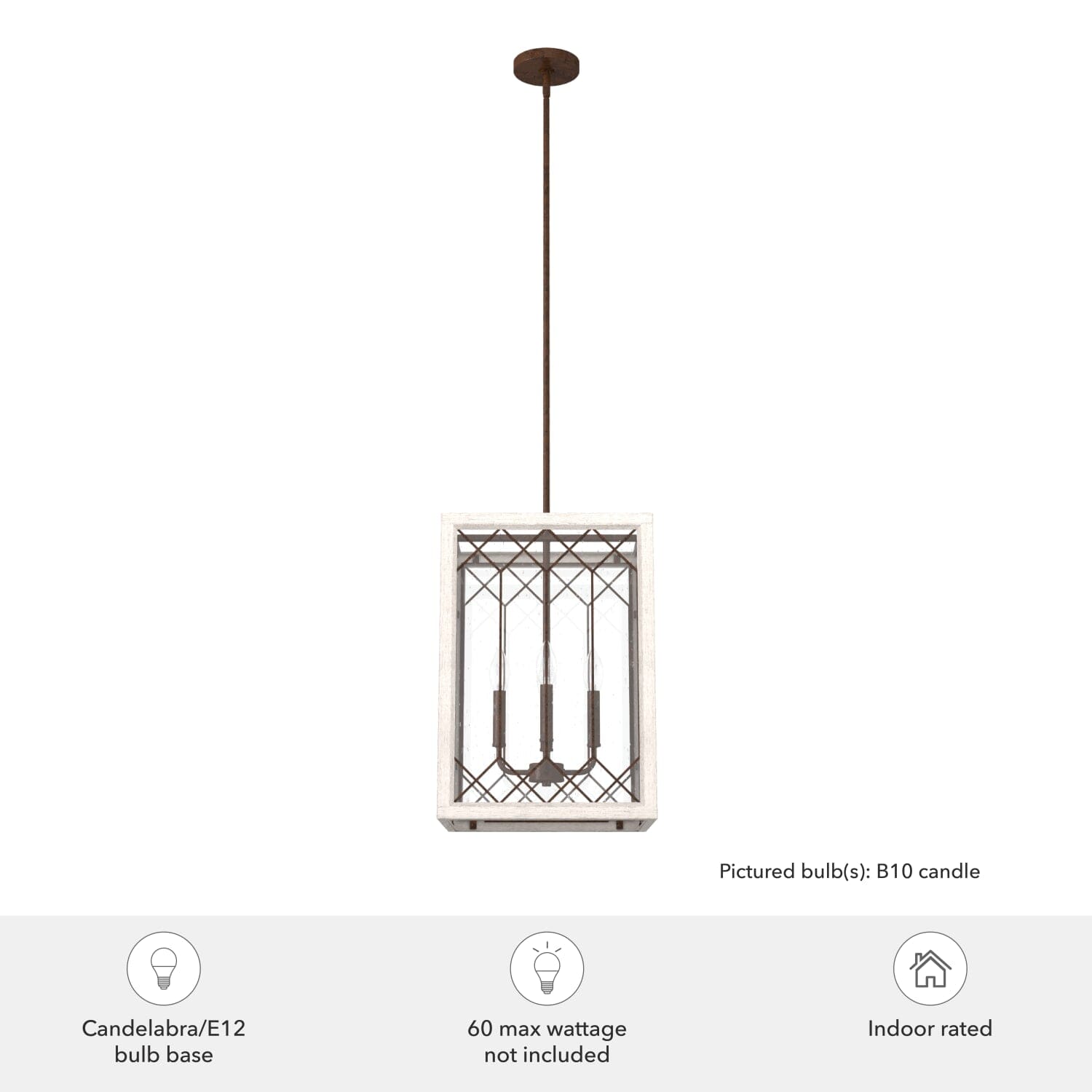 Chevron 4 Light Lantern 14 Inch - Image 5