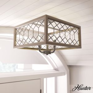 Chevron 4 Light Semi-Flush Mount
