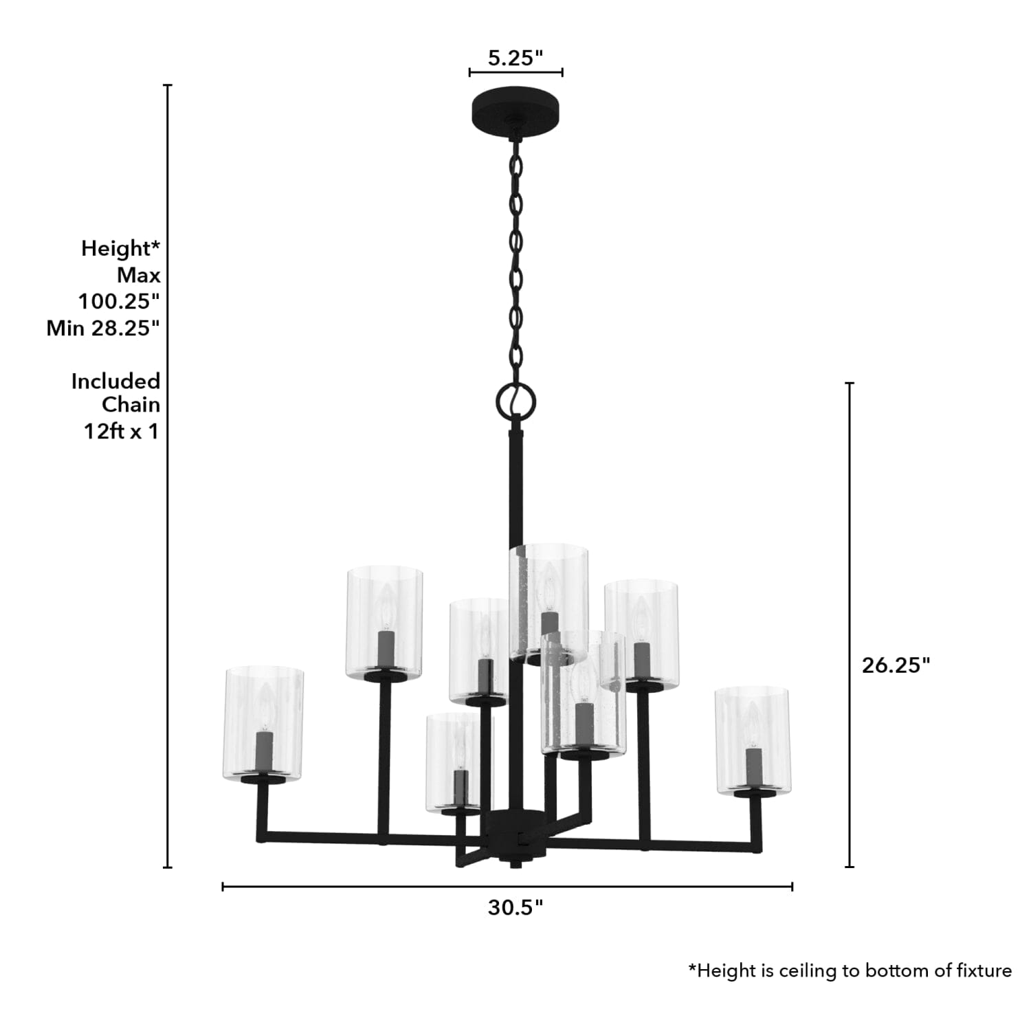 Kerrison 8 Light Chandelier - Image 4