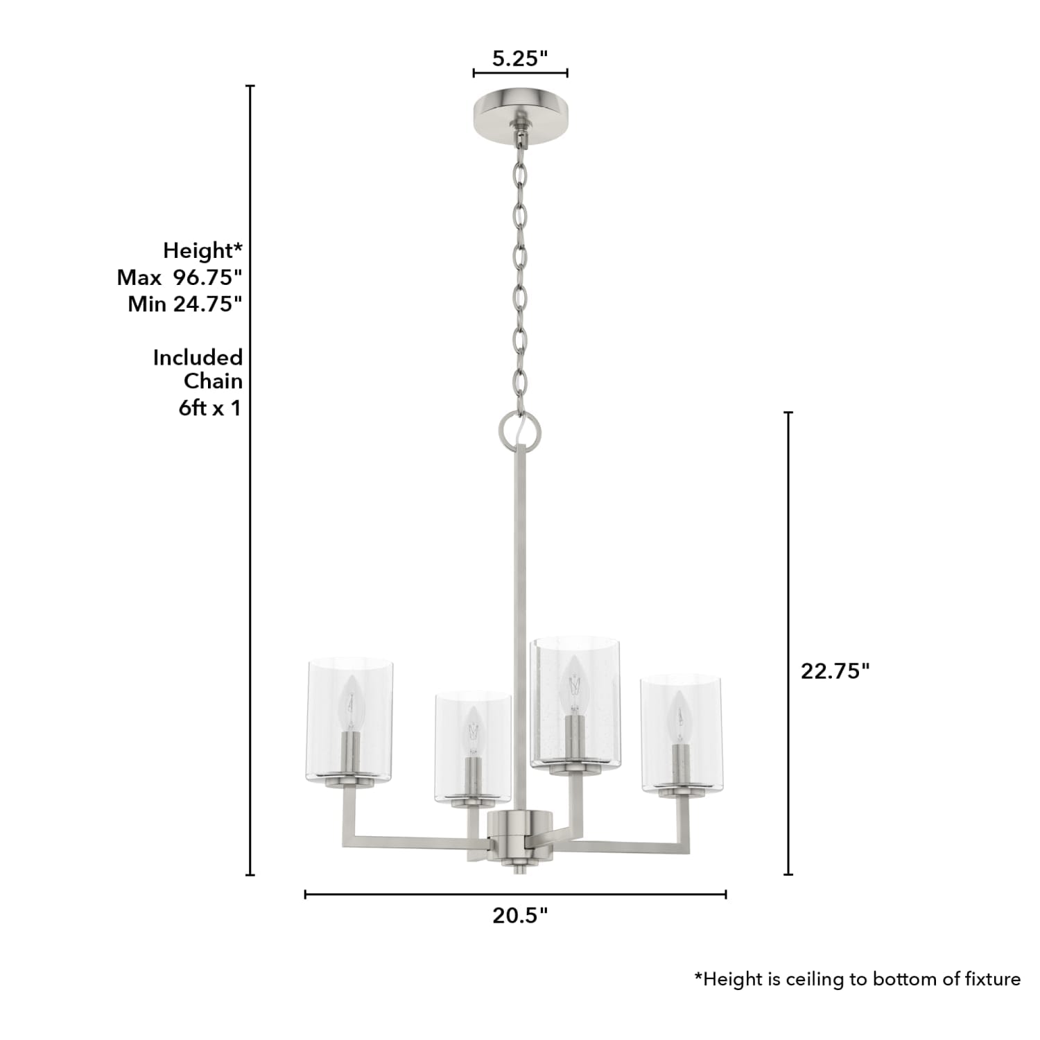 Kerrison Chandelier 4 Light - Image 4
