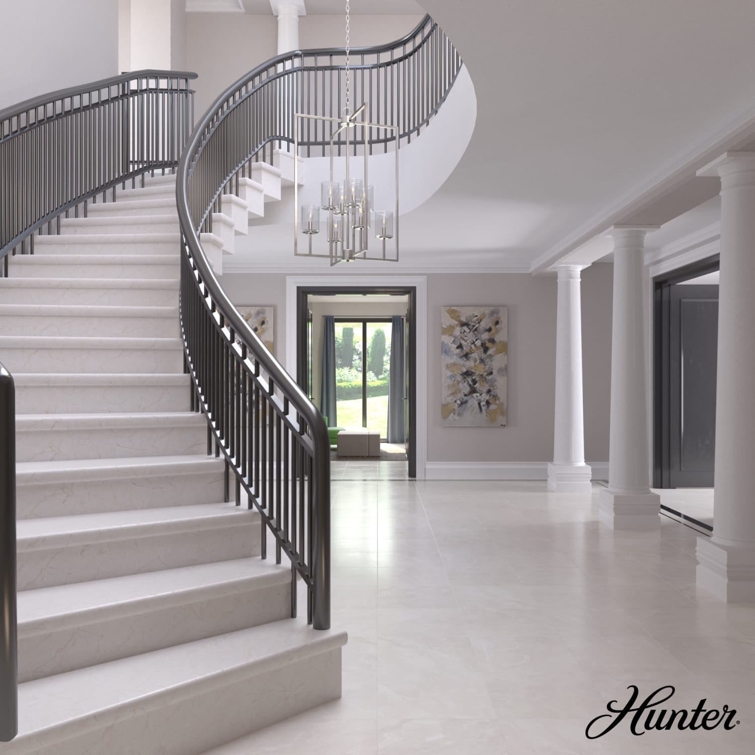 Kerrison Large Foyer Pendant 8 Light - Image 2