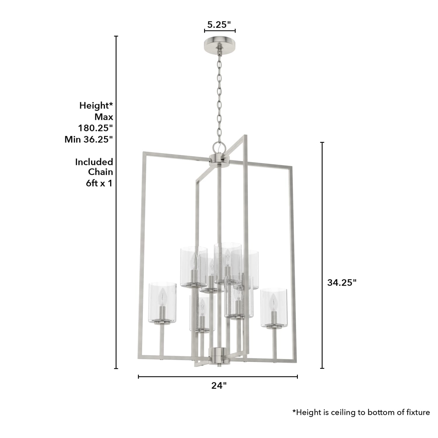 Kerrison Large Foyer Pendant 8 Light - Image 4