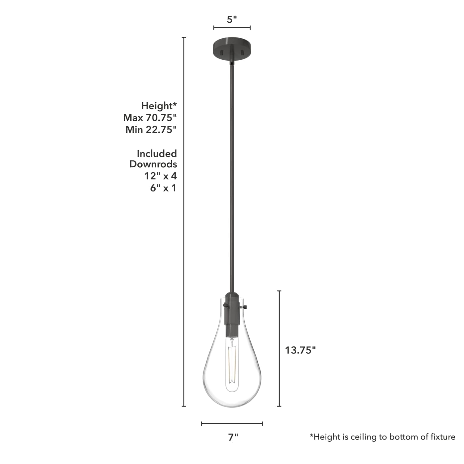 Lundin Pendant 1 Light 7 inch - Image 4