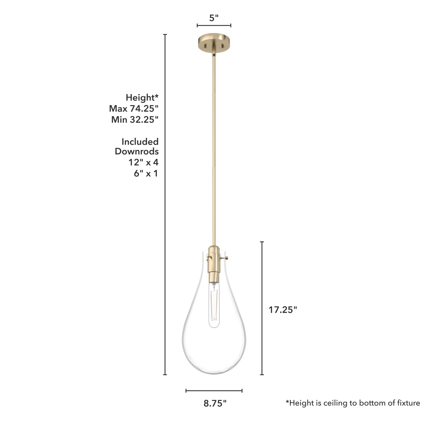 Lundin Pendant 1 Light 9 inch - Image 4