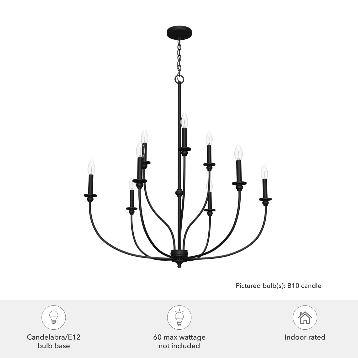 Southcrest 9 Light 2-Tier Chandelier - Image 3