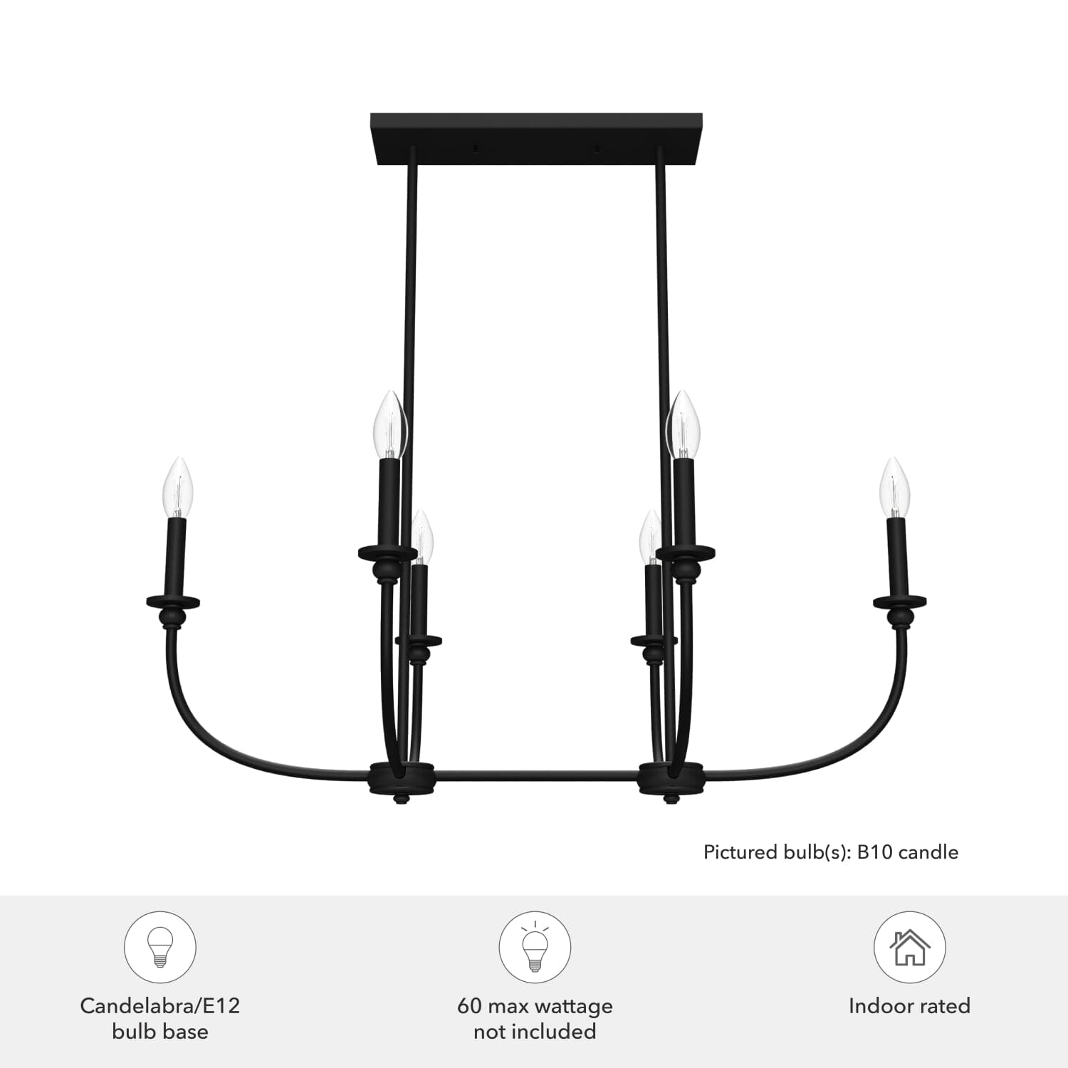 Southcrest 6 Light Linear Chandelier - Image 6