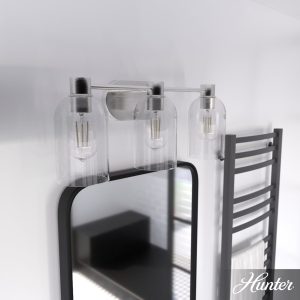 Lochemeade Clear Seeded Glass 3 Light Vanity