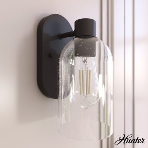 Lochemeade Clear Seeded Glass 1 Light Sconce
