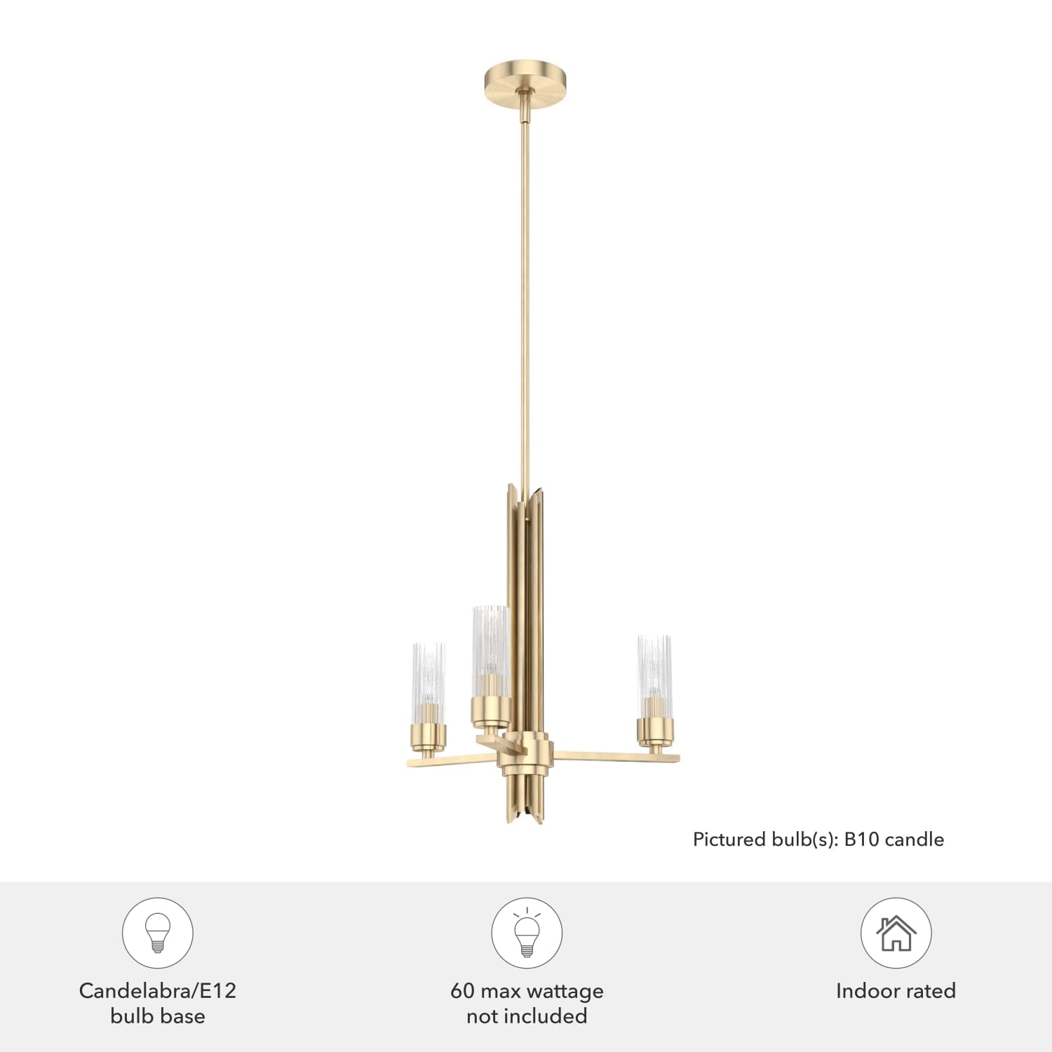 Gatz 3 Light Chandelier - Image 6