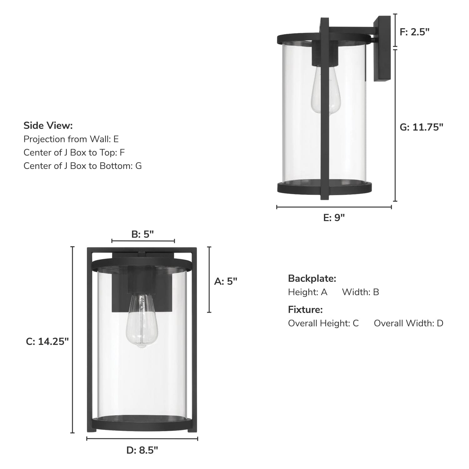 Astwood Outdoor WeatherMax 1 Light Medium 14 Inch Wall Light - Image 4