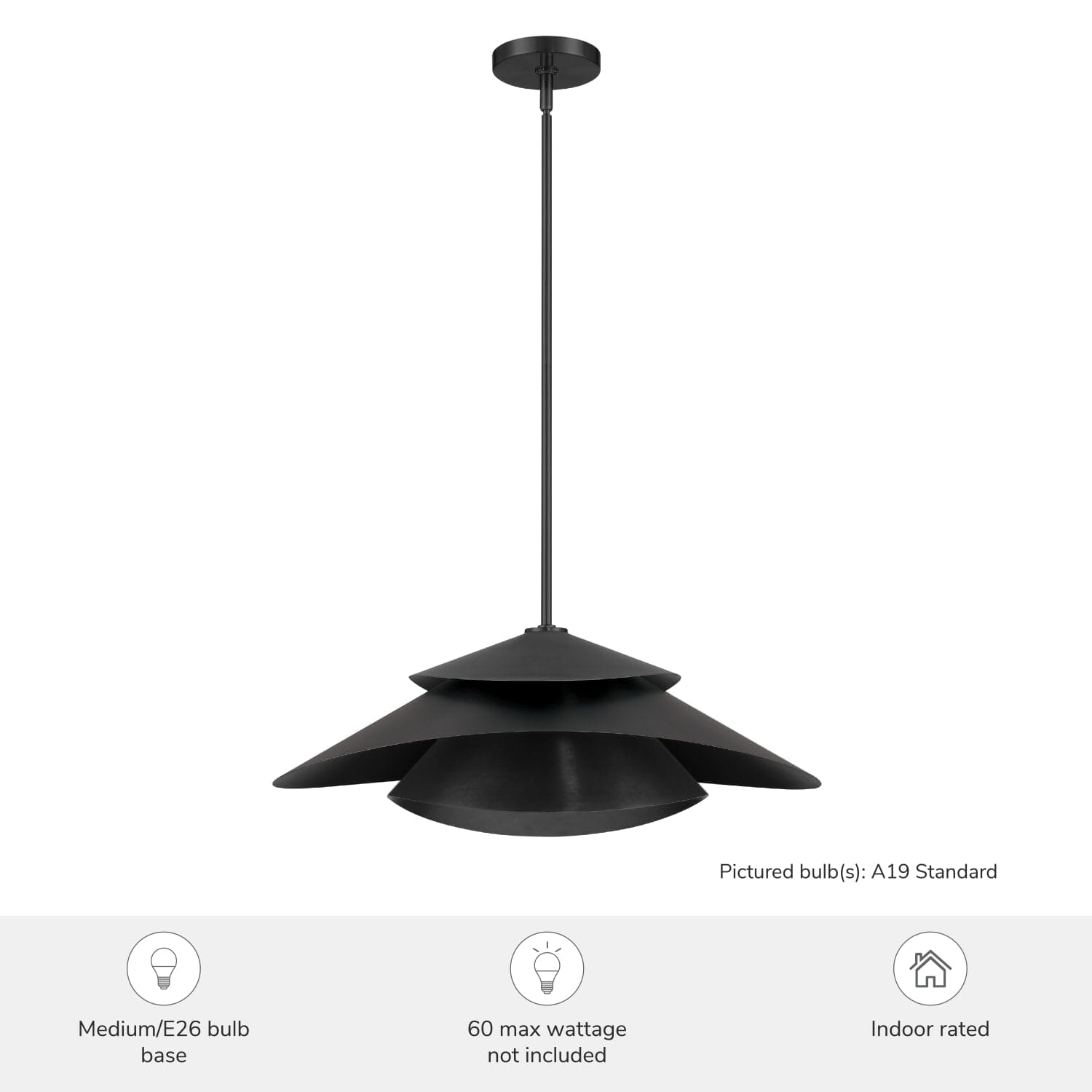 Hiro 1 Light Extra Large 24 Inch Pendant - Image 5