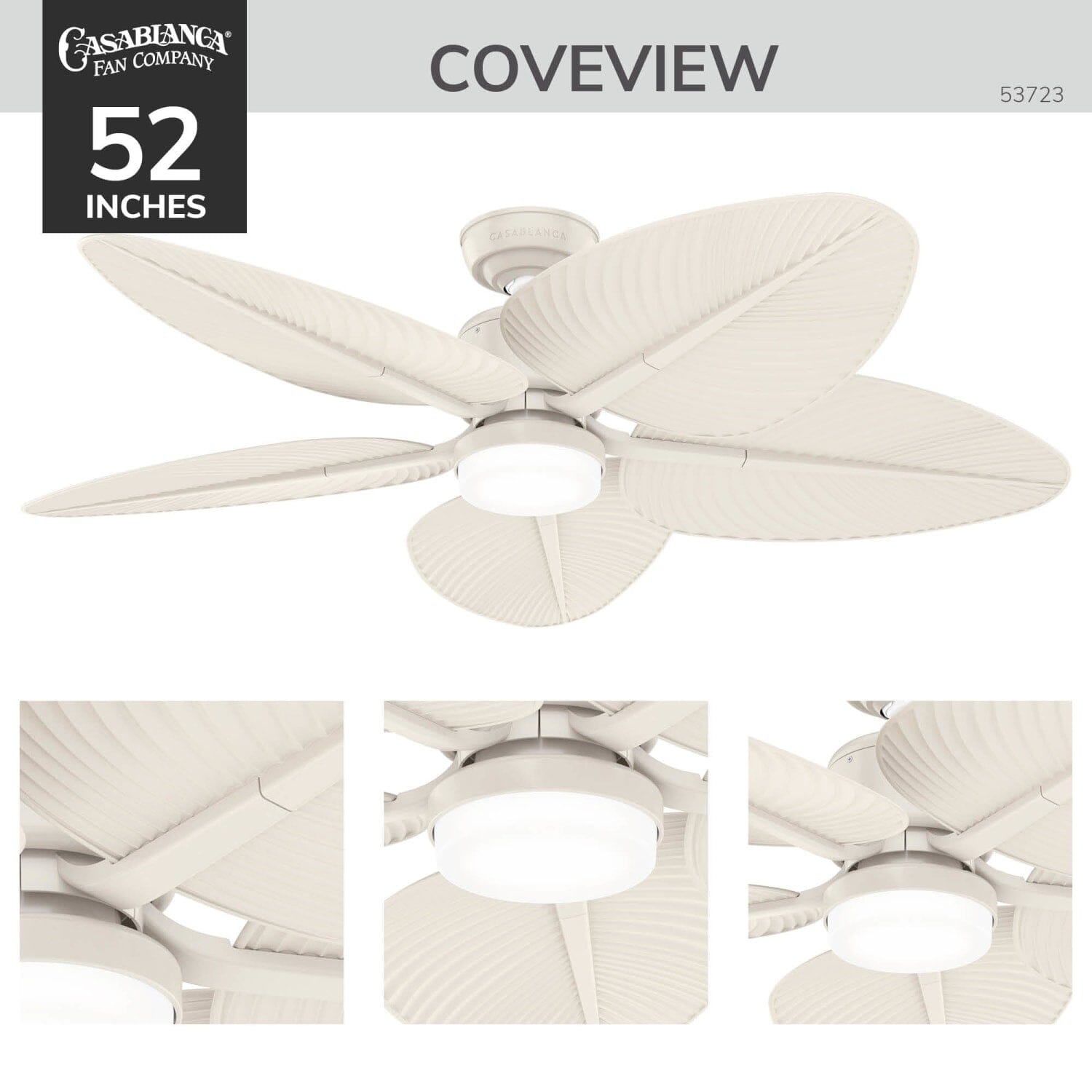 Coveview Outdoor with LED Light 52 inch with wall control and remote - Image 3