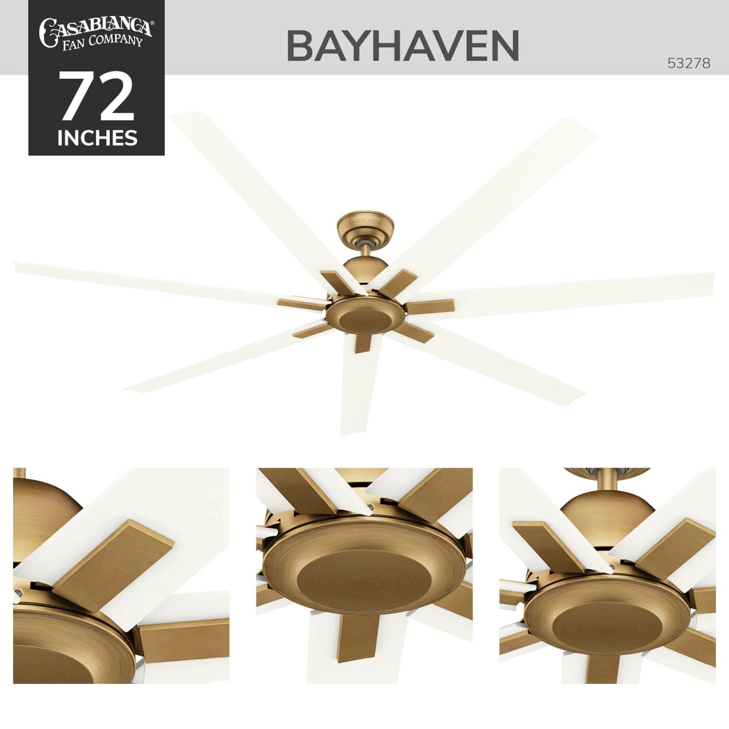 Bayhaven Outdoor ENERGY STAR 72 inch with wall control and remote - Image 2