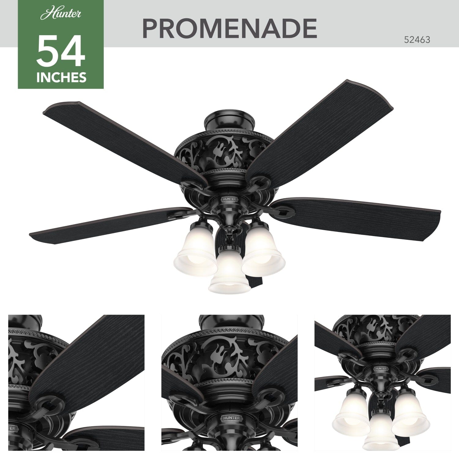 Promenade ENERGY STAR with 3 Lights 54 inch with Remote - Image 6
