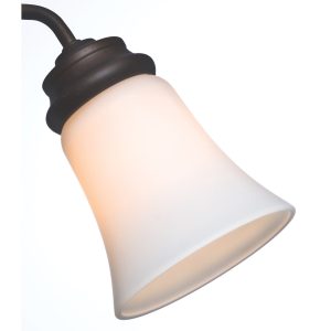 Cased White Side Glass with Bell Shape - 99035