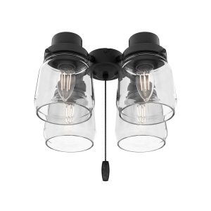 Original 4 Light Accessory Fitter and Glass, Matte Black - 99386