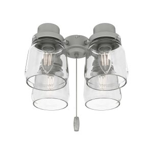 Original 4 Light Accessory Fitter and Glass, Matte Silver - 99387