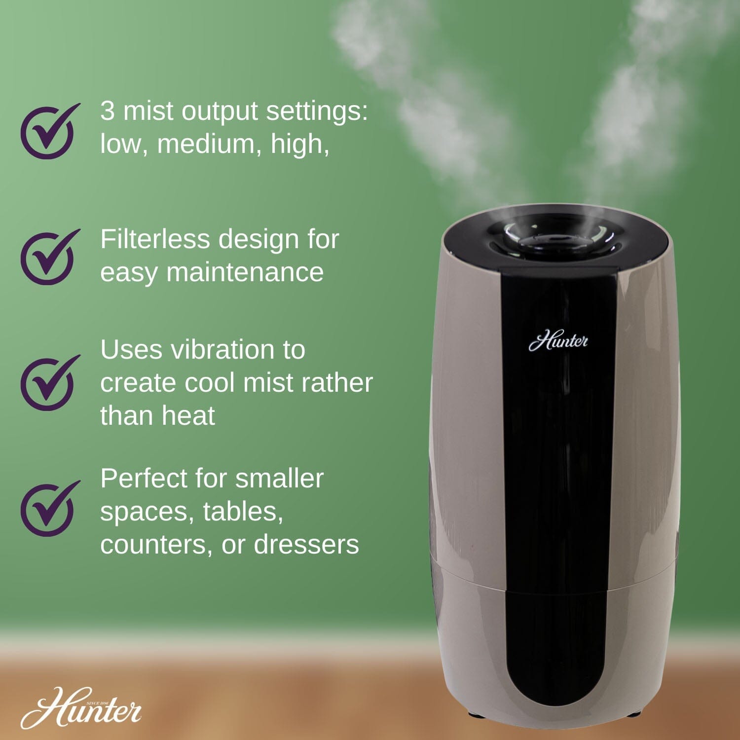 HHU425 Hunter Aspire 0.7 Gal Ultrasonic Cool Mist Humidifier - Image 3