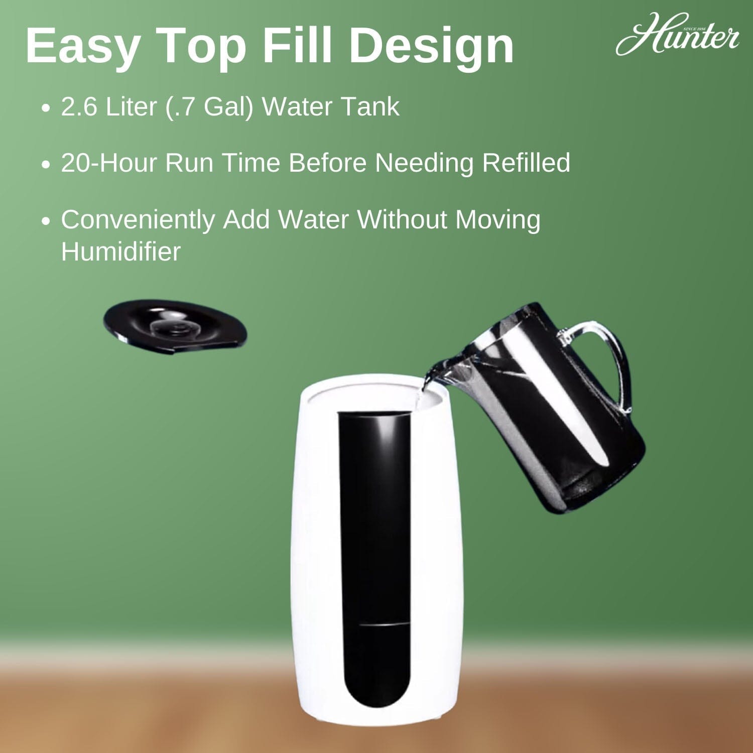 HHU425 Hunter Aspire 0.7 Gal Ultrasonic Cool Mist Humidifier - Image 4